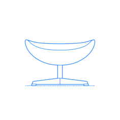 Furniture Ottomans Footstools Egg Footstool Sketch Drawing Svg, Free Vectors File